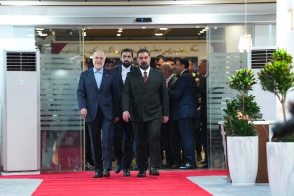 رئيس مجلس النواب يستقبل رئيسَ مجلس الشورى الإيراني محمد باقر قاليباف