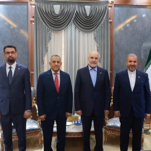 العبودي لقاليباف: الحكومة العراقية ماضية في حصر السلاح بيد الدولة